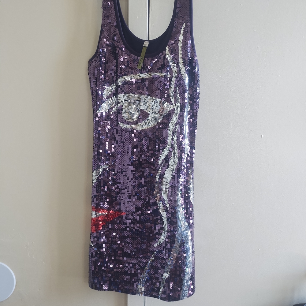 Sequin Purple Mini Dress